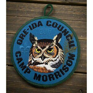 Boy Scouts Patch Camp Morrison Ore-Ida Council BSA 2011Horned Owl Embroidered